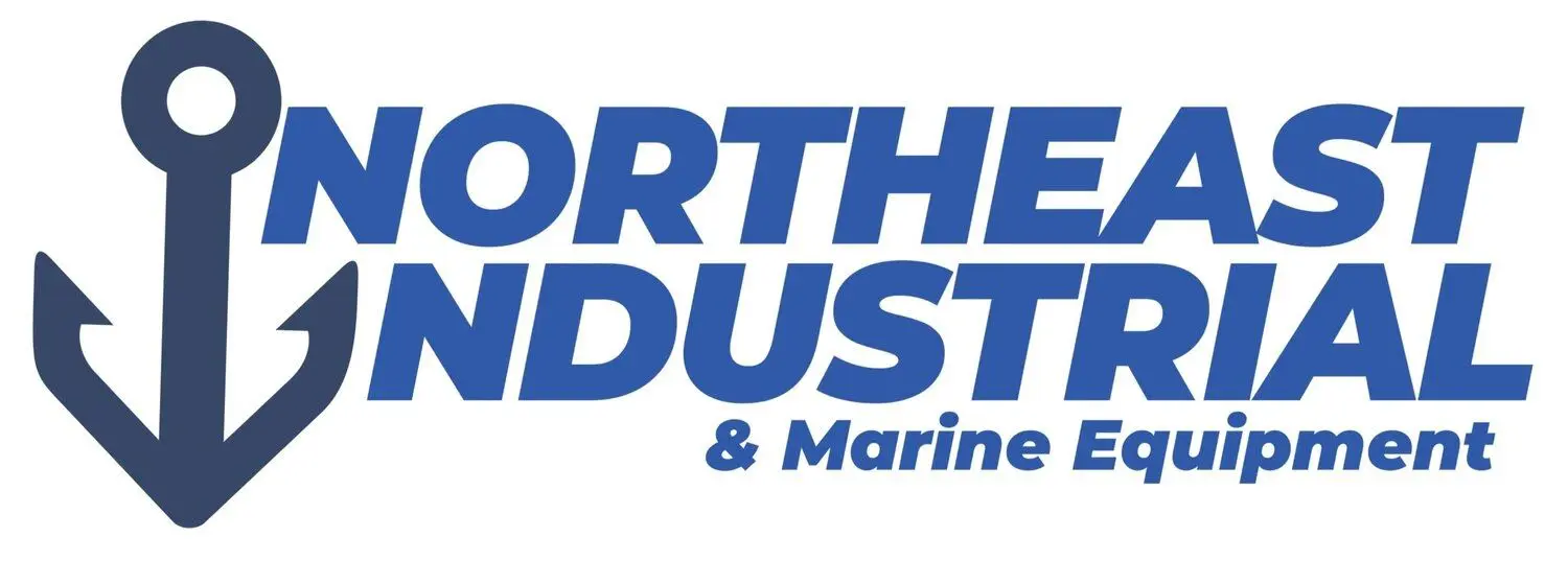 Navy blue anchor and text logo