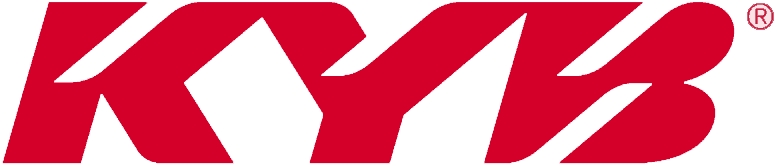 Bold KYB lettering in red